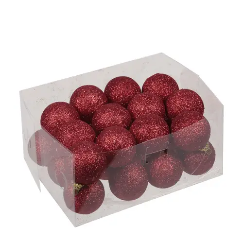 Kugel Kunststoff Spark rot D04cm x24