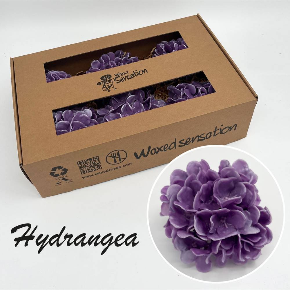 Seiden Wachs Hortensie lila