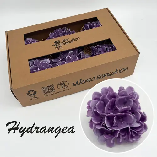 Seiden Wachs Hortensie lila