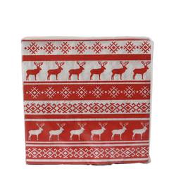 Servietten Rentier aus Papier rot 33x33cm x20