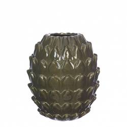 Keramik Vase Maya grün D18cm H20cm