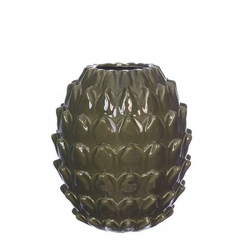 Keramik Vase Maya grün D18cm H20cm
