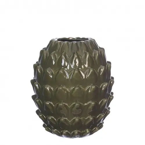 Keramik Vase Maya grün D18cm H20cm