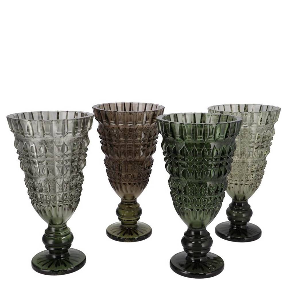 Glas Vase Fenna mix grün D13cm H25cm