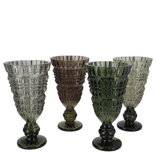 Glas Vase Fenna mix grün D13cm H25cm