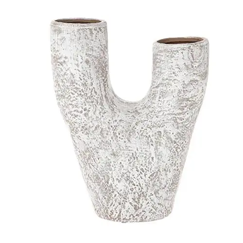 Keramik Vase Medivy gebleicht D17cm H20cm
