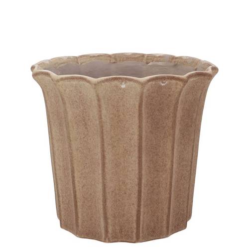 Keramik Übertopf Macy Sand 19x19x16cm