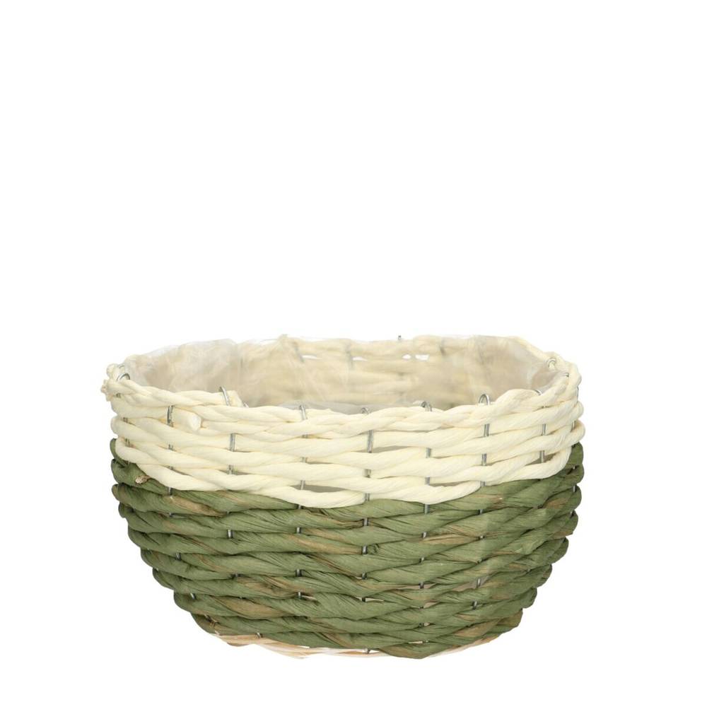 Korb Banana grün/creme 27x21x14cm 