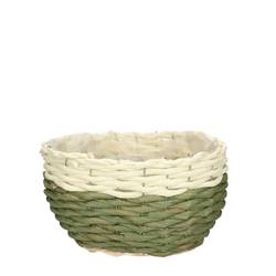 Korb Banana grün/creme 27x21x14cm 