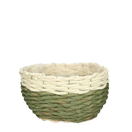Korb Banana grün/creme 27x21x14cm 