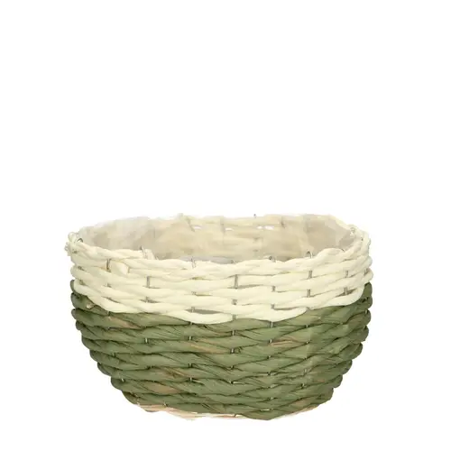 Korb Banana grün/creme 27x21x14cm 