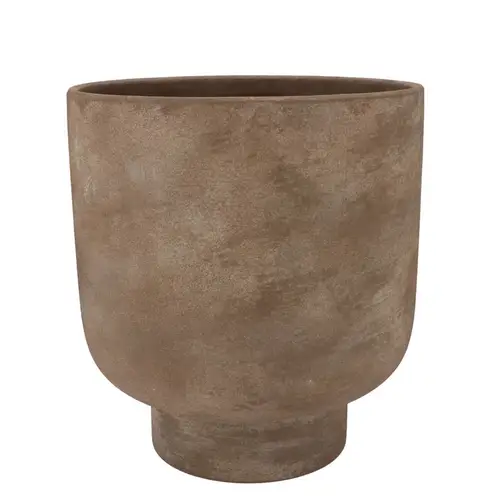Keramik Übertopf Florenz bronze 18x18x21cm