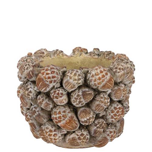 Beton Topf Tannenzapfen braun 15x15x10cm