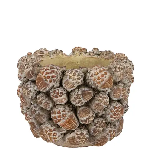 Beton Topf Tannenzapfen braun 15x15x10cm