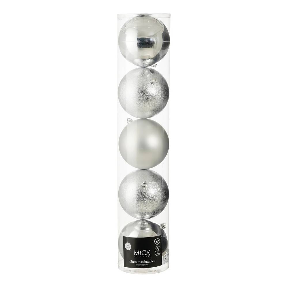 Kugel Plastik silber D20cm x5 