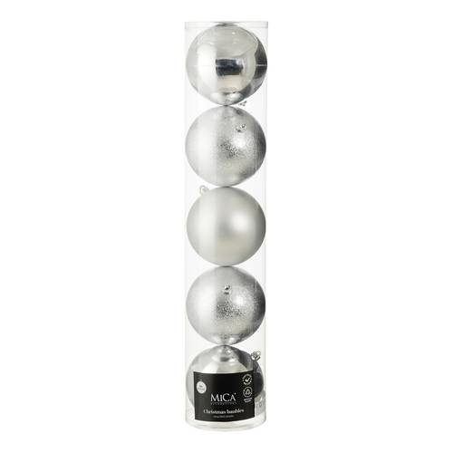 Kugel Plastik silber D20cm x5 