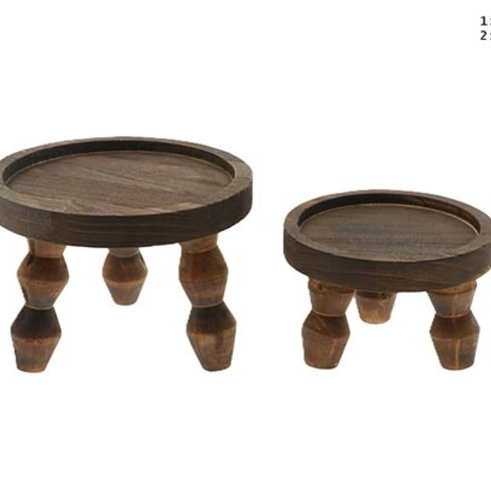 Beistelltisch Denia 2/Set braun D25cm H18cm