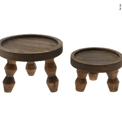 Beistelltisch Denia 2/Set braun D25cm H18cm