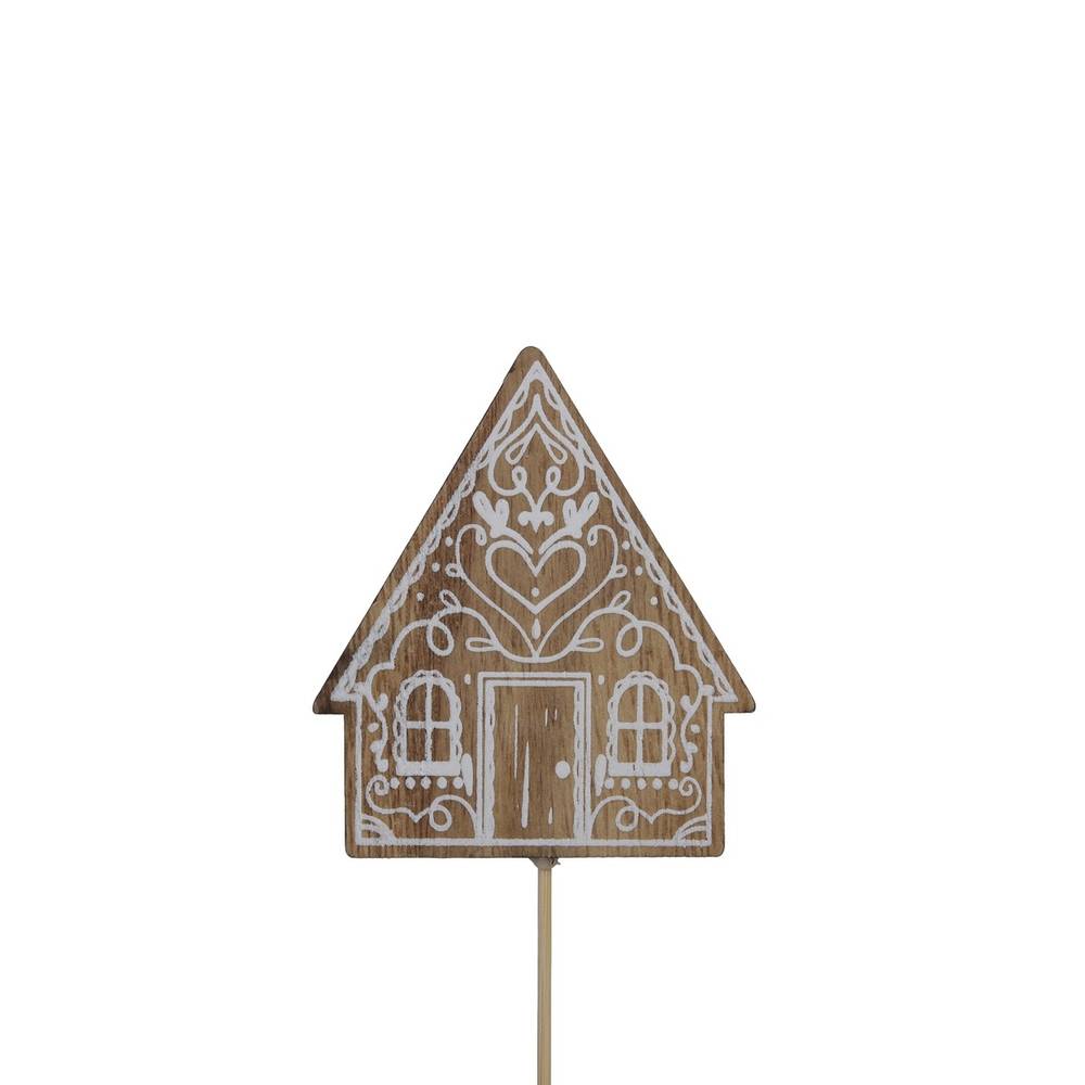 Haus auf Stab L20cm 06x07.5cm 