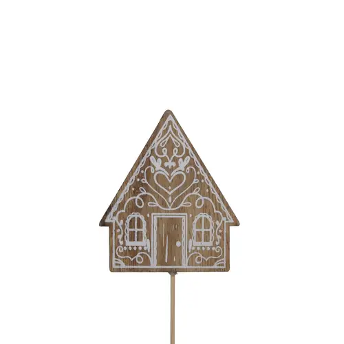Haus auf Stab L20cm 06x07.5cm 