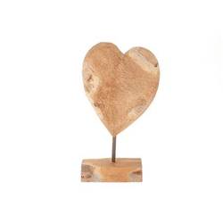 Teakholz Herz auf Standard H35cm D20cm