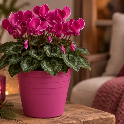 Keramik Übertopf Frits fuchsia D13cm H14cm