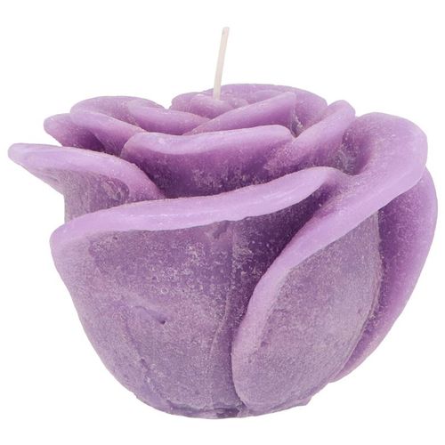 Kerze Rose lila 14x12cm