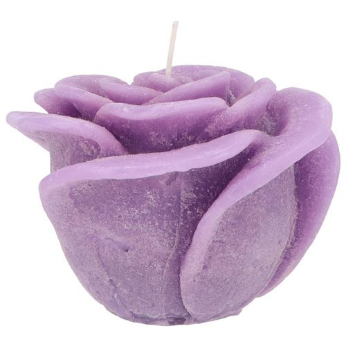 Kerze Rose lila 14x12cm