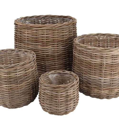 Korb Rattan 4/Set 25x23/35x33/44x40/55x50cm