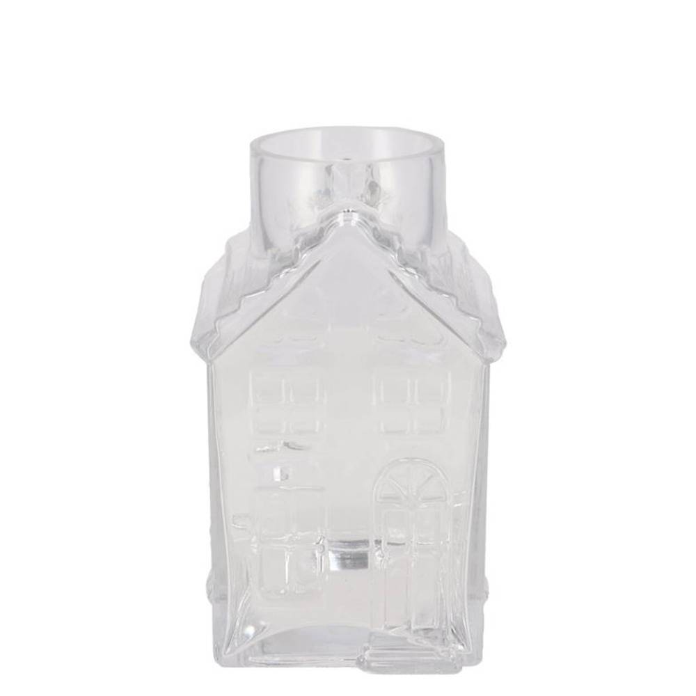 Glas Vase Haus 13x13x22cm