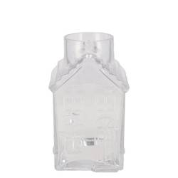 Glas Vase Haus 13x13x22cm