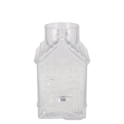 Glas Vase Haus 13x13x22cm