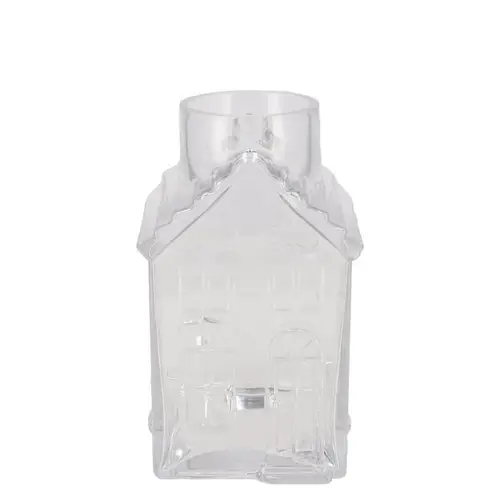 Glas Vase Haus 13x13x22cm