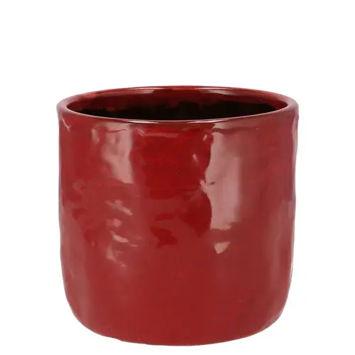 Keramik Übertopf Iron Stone rot D12cm H11cm