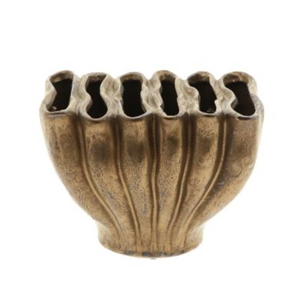 Keramik Vase Juna bronze D20cm H15cm