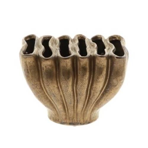 Keramik Vase Juna bronze D20cm H15cm