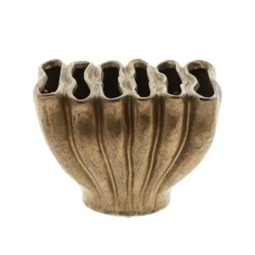 Keramik Vase Juna bronze D20cm H15cm