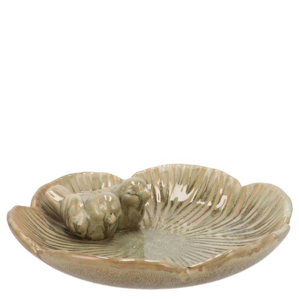 Vogeltrinkschale Sifan grün 20x20x06cm