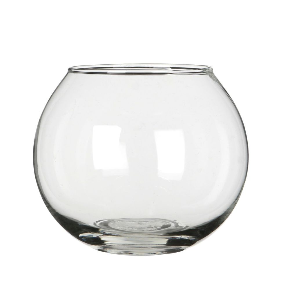 Glas Vase Kugel Fisch D24cm H20cm