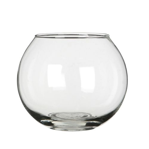 Glas Vase Kugel Fisch D24cm H20cm