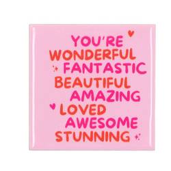 Fliese Wonderful rosa 10x10x01cm