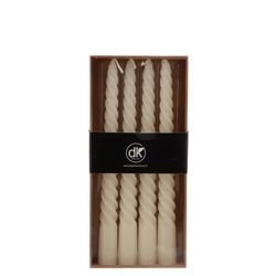 Kerze Crown Twist creme 02x20cm x4