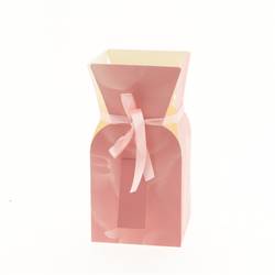 Strausstasche Cloudy rosa 13x13x26cm