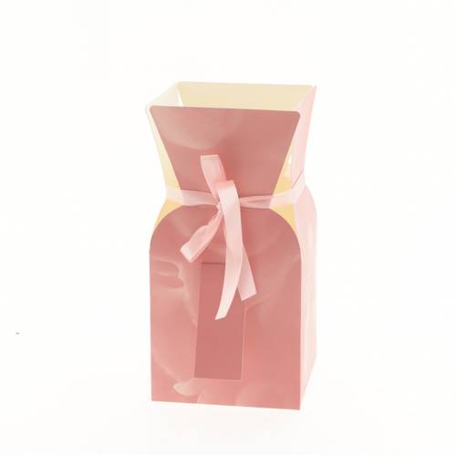 Strausstasche Cloudy rosa 13x13x26cm