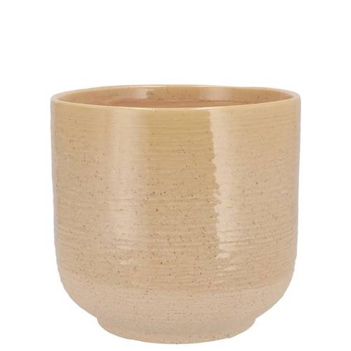 Keramik Übertopf Neva sand 11x11x11cm