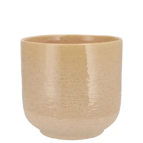 Keramik Übertopf Neva sand 11x11x11cm