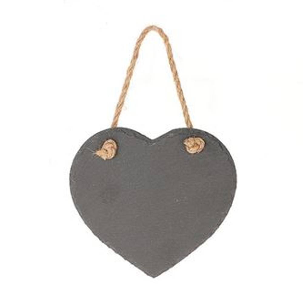 Hänger Herz Schiefer schwarz D20cm