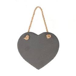 Hänger Herz Schiefer schwarz D20cm