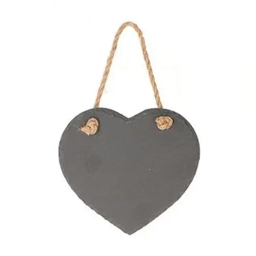 Hänger Herz Schiefer schwarz D20cm