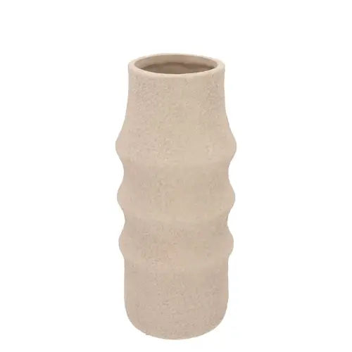 Keramik Vase Cascais creme 15x15x35cm